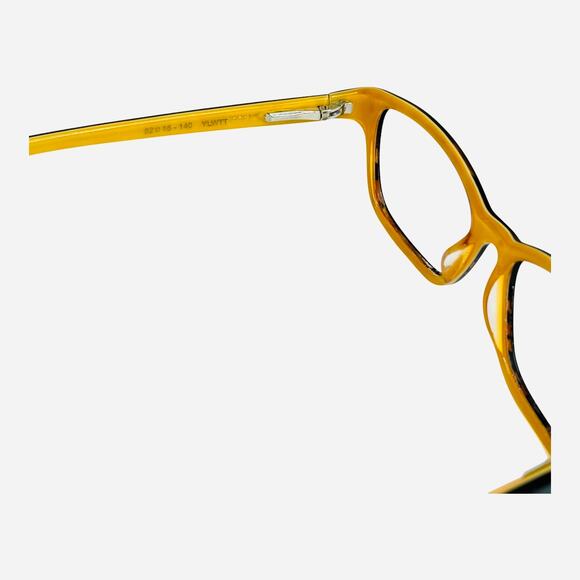 7 For All Mankind Tortoiseshell Yellow Eyeglasses Frames 52-16 40 YLWTT - Picture 5 of 11